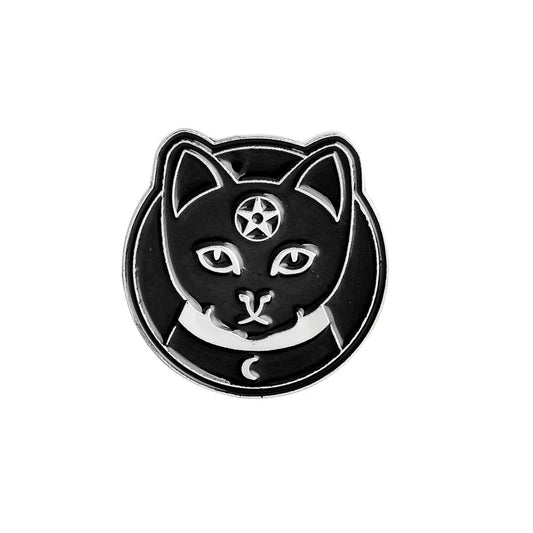 Kitty Moon Witch Enamel Pin