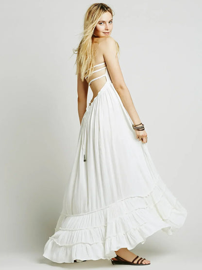 Boho Beach Long Dress - Summer Holiday Wear