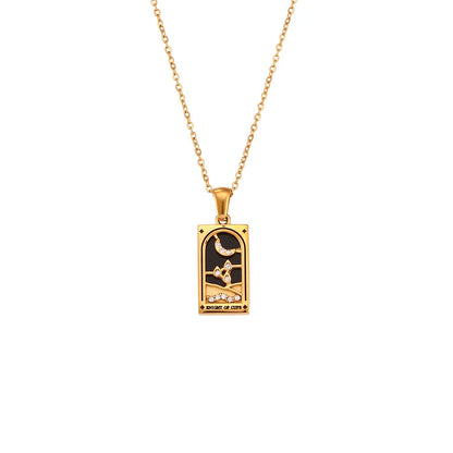 Gold Tarot Card Necklaces