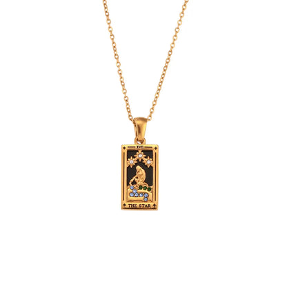 Gold Tarot Card Necklaces