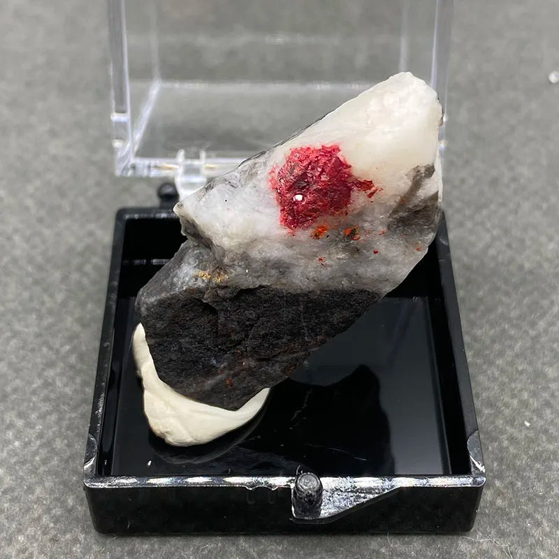Natural Red Cinnabar | Raw Stone Specimen - Quartz Stone