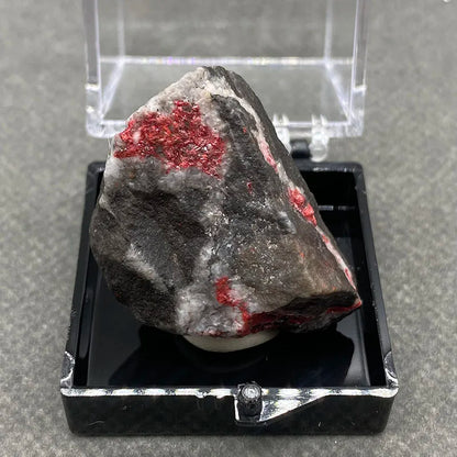 Natural Red Cinnabar | Raw Stone Specimen - Quartz Stone