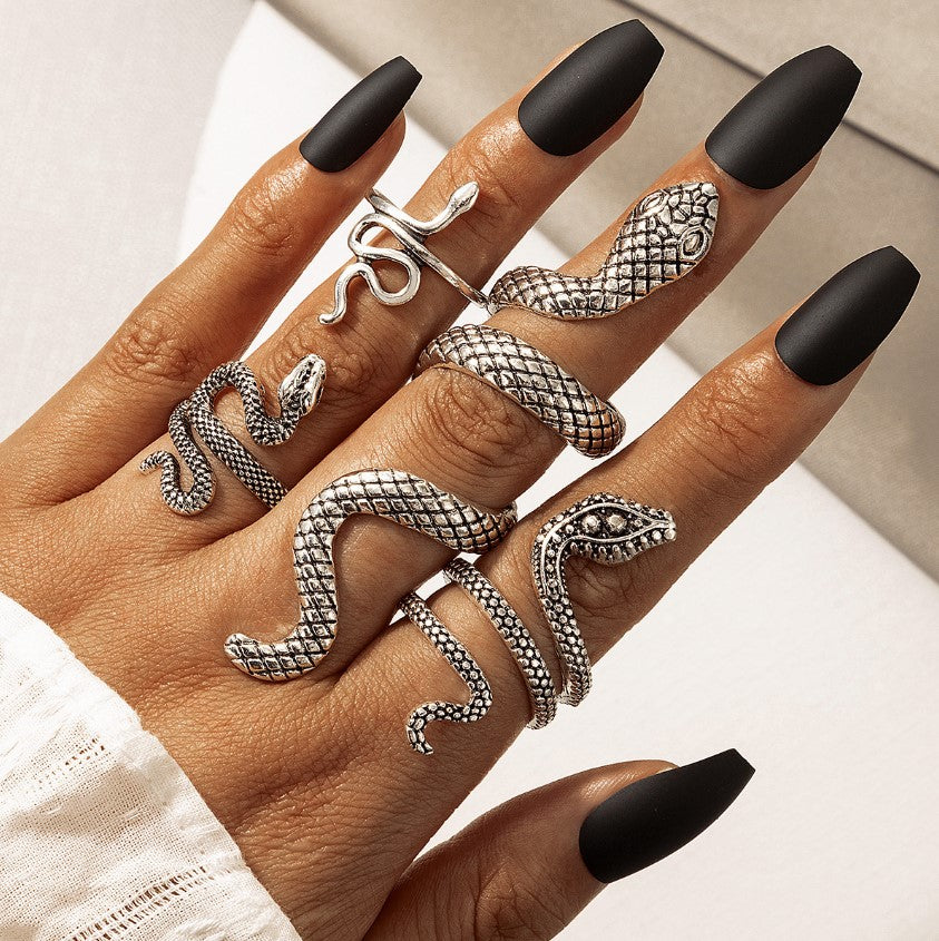 SERPENT RINGS (SET OF 4 - ADJUSTABLE)