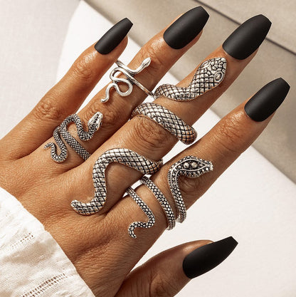 SERPENT RINGS (SET OF 4 - ADJUSTABLE)