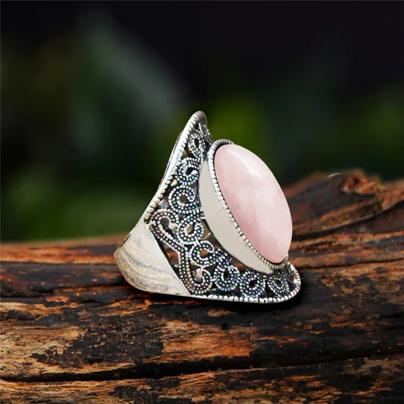 Stone Oval Vintage Design Rings