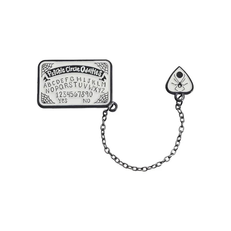 Ouija Board Enamel Pin – Mystical Spirit Board Accessory