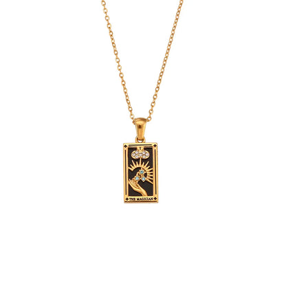 Gold Tarot Card Necklaces
