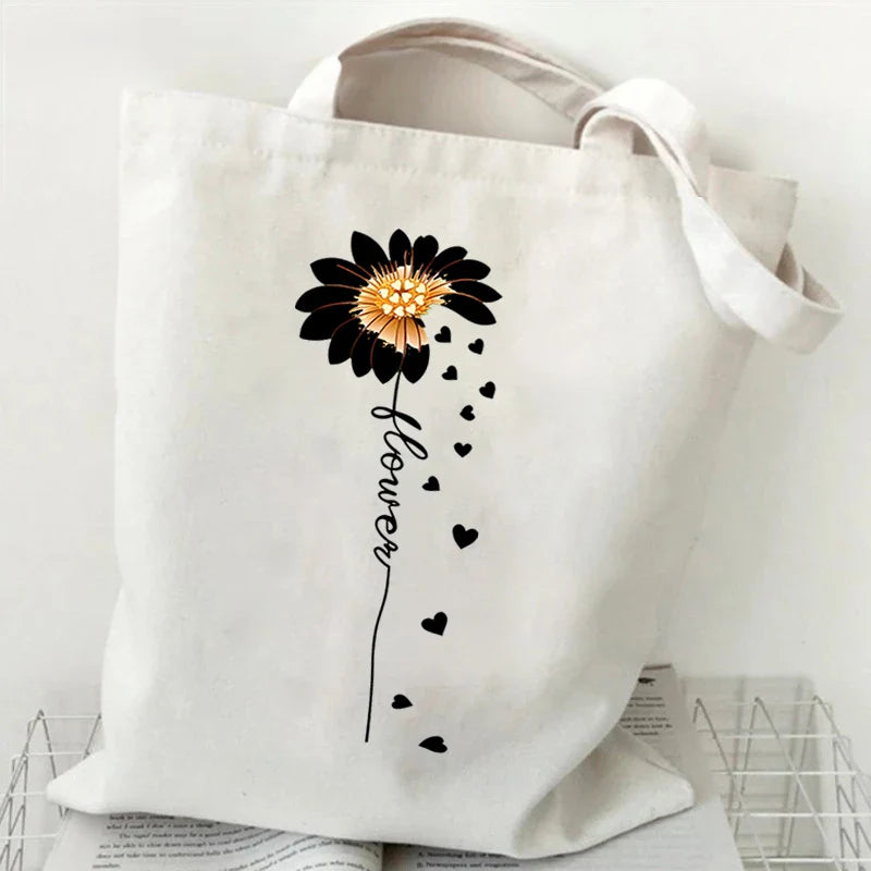 Witchy Floral Moon Tote Bags