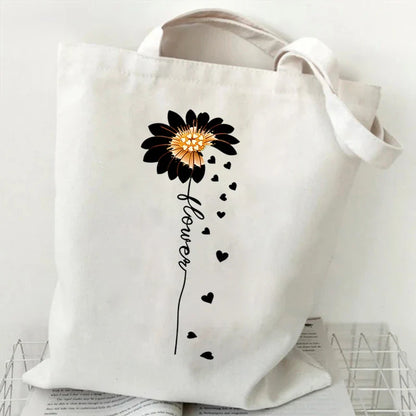 Witchy Floral Moon Tote Bags