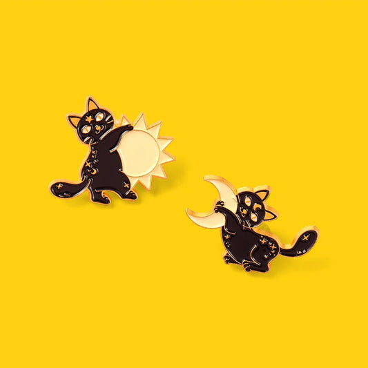 Cat Pins -- Sun & Moon