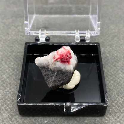 Natural Red Cinnabar | Raw Stone Specimen - Quartz Stone