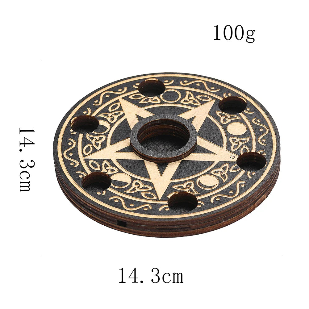 Pentacle Crystal Ball & Candle Holder