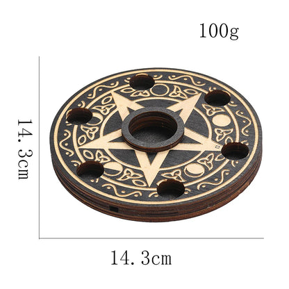 Pentacle Crystal Ball & Candle Holder
