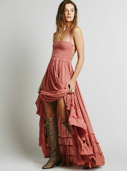 Boho Beach Long Dress - Summer Holiday Wear