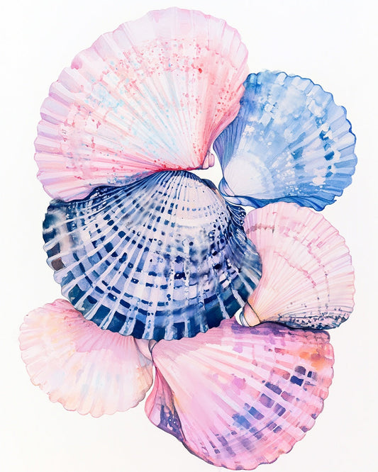 She Sells Seashells Watercolor - Original Painting