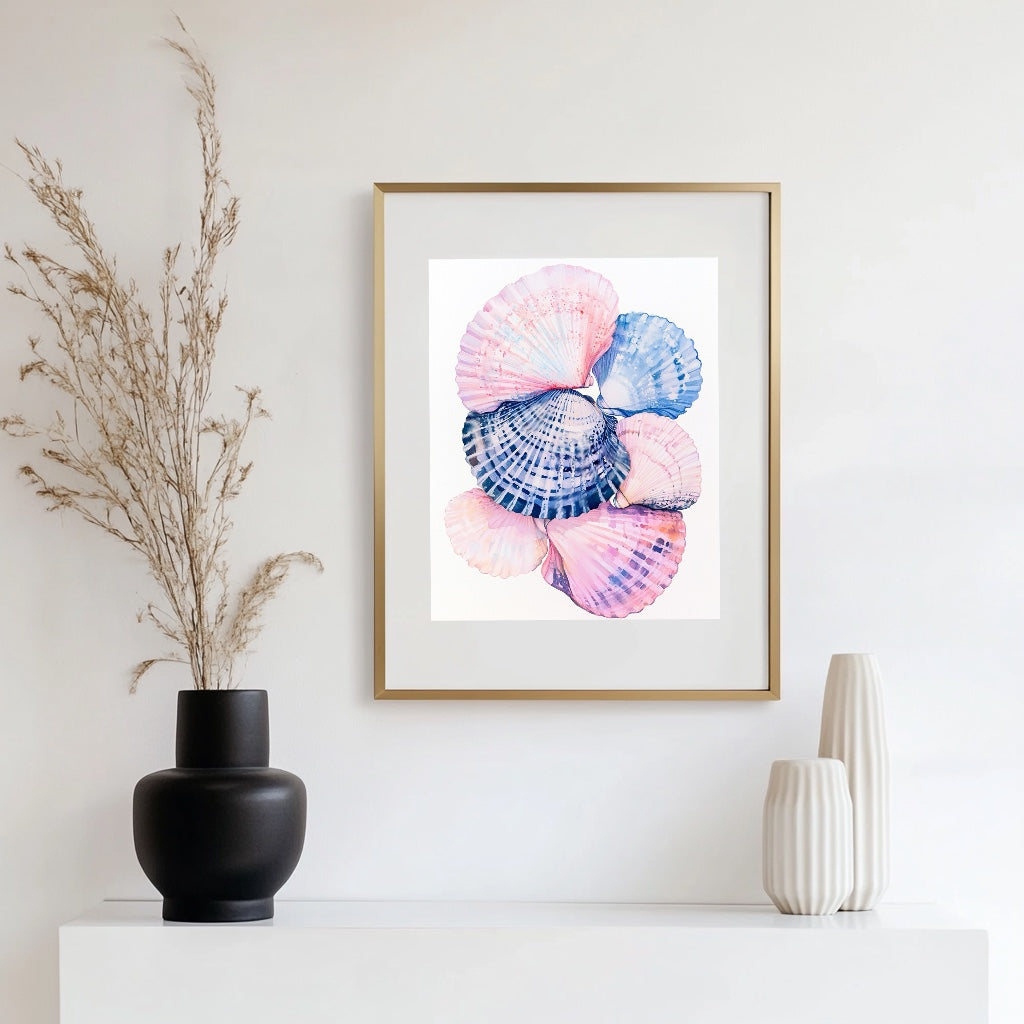 She Sells Seashells Watercolor - Original Painting