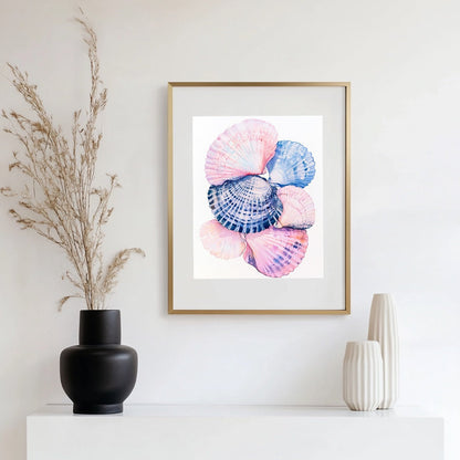She Sells Seashells Watercolor - Original Painting