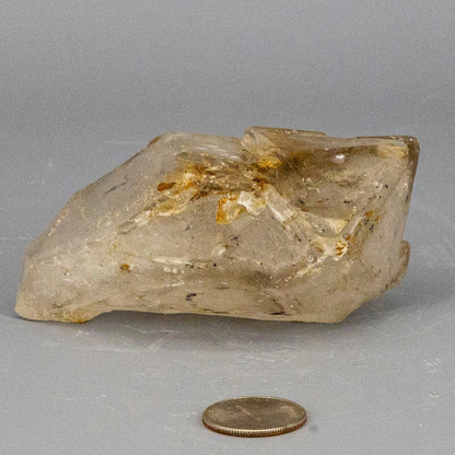 Skeletal Elestial Quartz Enhydro Point With 2 Bubbles