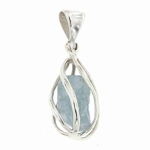 Starborn Sterling Silver Rough Aquamarine Pendant