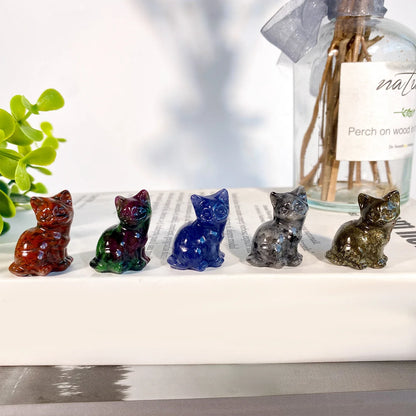Crystal Cat Statue