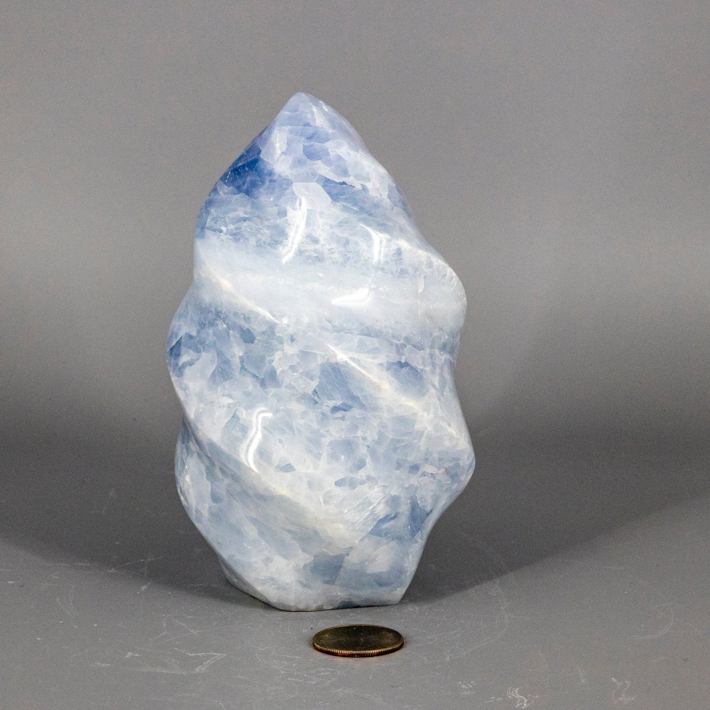 Stunning Blue Calcite "XL" Flame Freeform