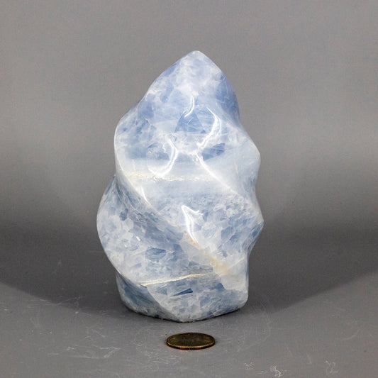 Stunning Blue Calcite "XL" Flame Freeform