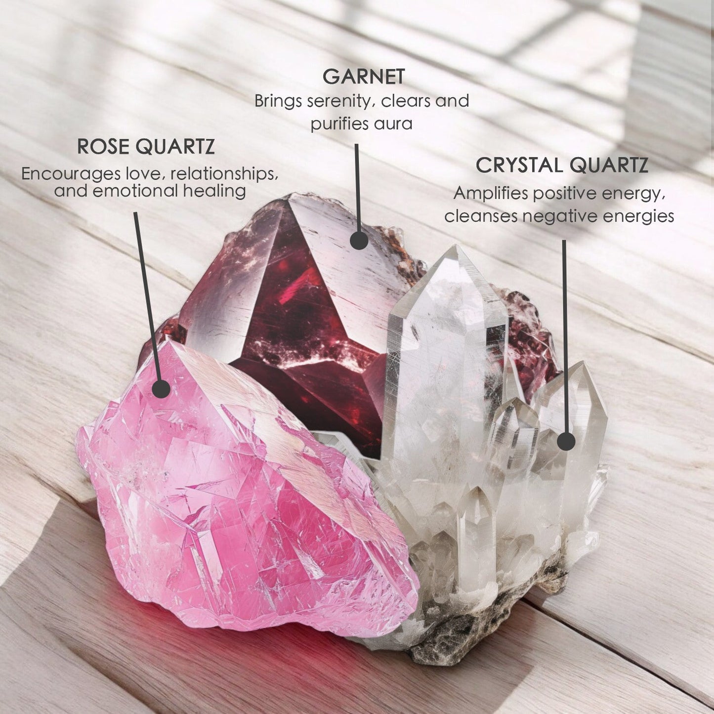 Coastal Dreams Crystal Candle with Garnet, Quartz, & Rose Quartz | Coconut-Soy Wax Candle, 9oz