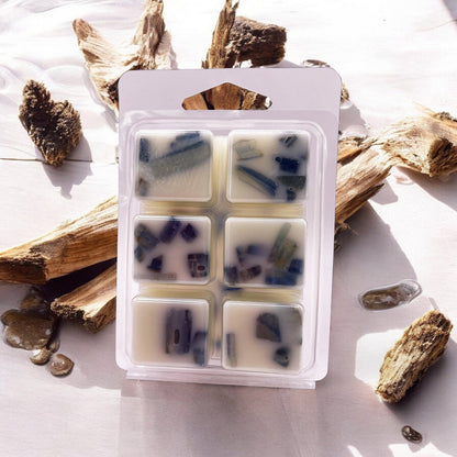 Throat Chakra Crystal-Enhanced Premium Coconut-Soy Wax Melts
