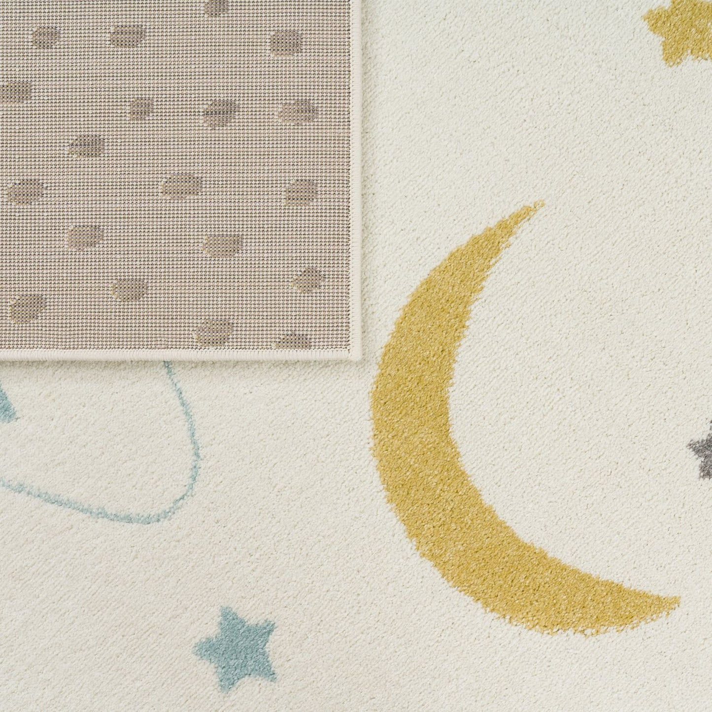 Kids Moon & Mountains Rug – Soft Polypropylene Area Rug, Kid & Pet Friendly