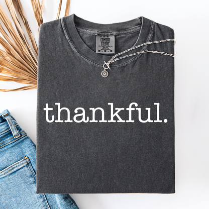 Thankful, Minimalist, Thanksgiving, Autumn, Fall, Comfort Colors T-Shirt