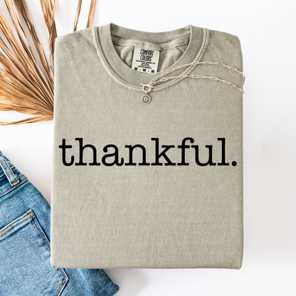 Thankful, Minimalist, Thanksgiving, Autumn, Fall, Comfort Colors T-Shirt