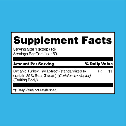 Turkey Tail Mushroom Extract Powder – 10,000mg Immune & Digestive Support