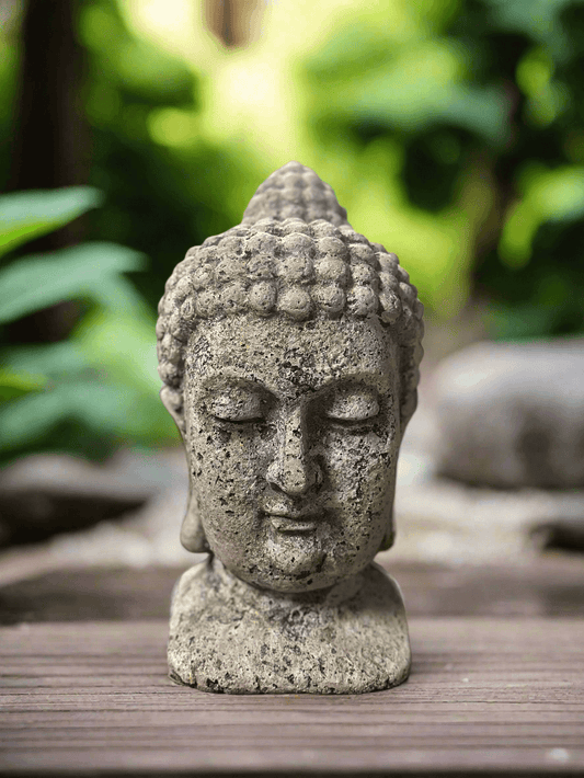 Vintage Buddha Head Statue