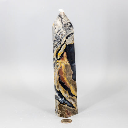 Volcano Agate Crystal Tower – XL UV Reactive