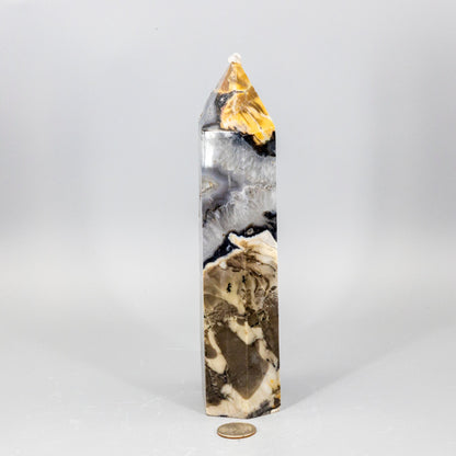 Volcano Agate Crystal Tower – XL UV Reactive