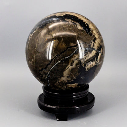 Volcano Agate Sphere HUGE 186mm UV Reactive