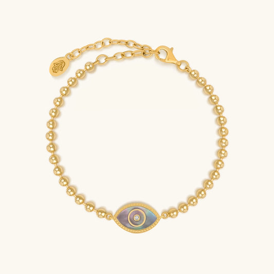 Lucky Charisma Evil Eye Mother of Pearl Bracelet