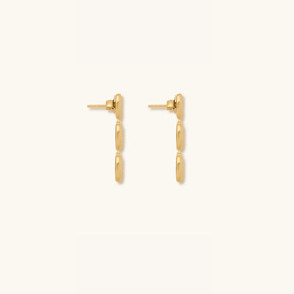 Triple Blessings Evil Eye Mother of Pearl Earrings