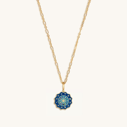 LIMITED EDITION: Embraced Individuality Birthstone Astro Wheel Charm Necklace