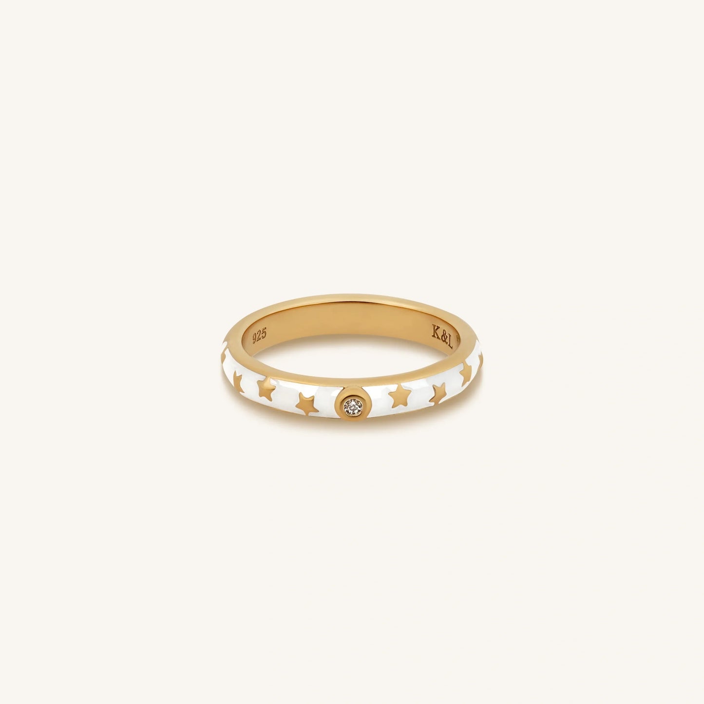 Luminous Aura Gold Stars Ring