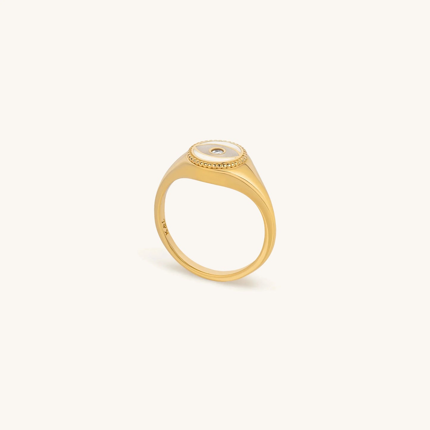 Success Enhancer Evil Eye Mother of Pearl Ring