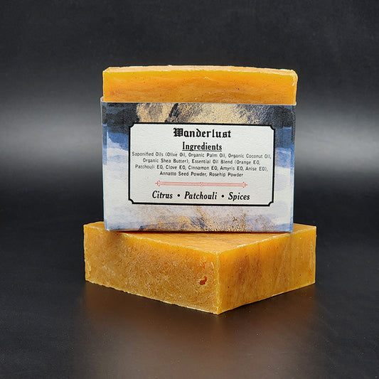 "Wanderlust" (orange, cinnamon, patchouli) - Handmade Soap