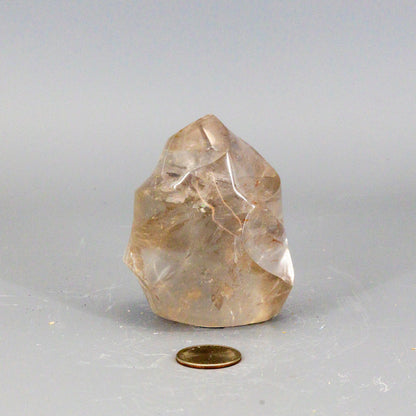 Water Clear Smoky Quartz Flame