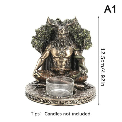 Celtic God & Goddess Candle Holder