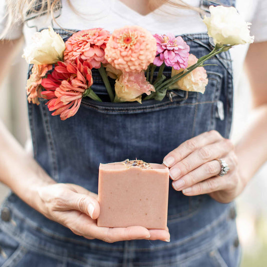 Wild Rose + Honey -- Handmade Tallow Soap Bar