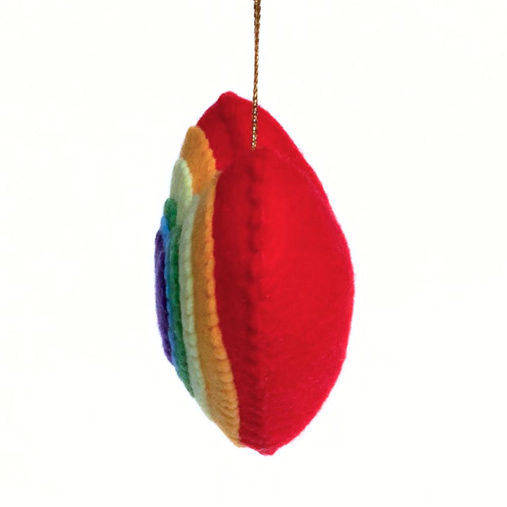 Plush Ornament - Rainbow Heart