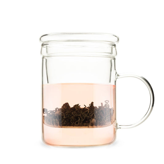 Blake Glass, Loose Leaf Tea Infuser Mug w/Lid