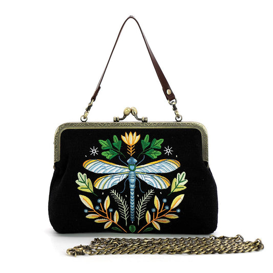 Dragonfly Vintage Kisslock Handbag
