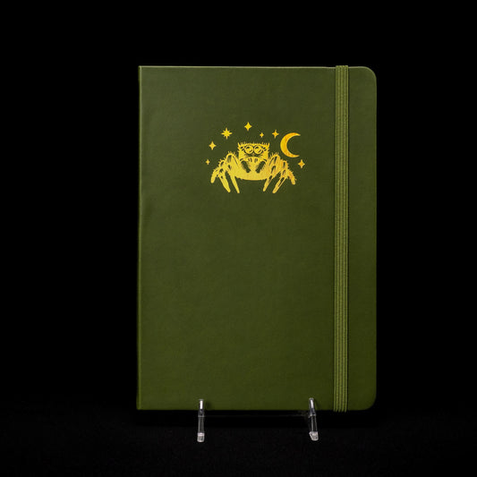 Jumping Spider Edition: Webs of Creativity Journal | A5 Dot Grid | Journal by RavenMoonCreates, Tarantula Cribs & Tarantula Kat