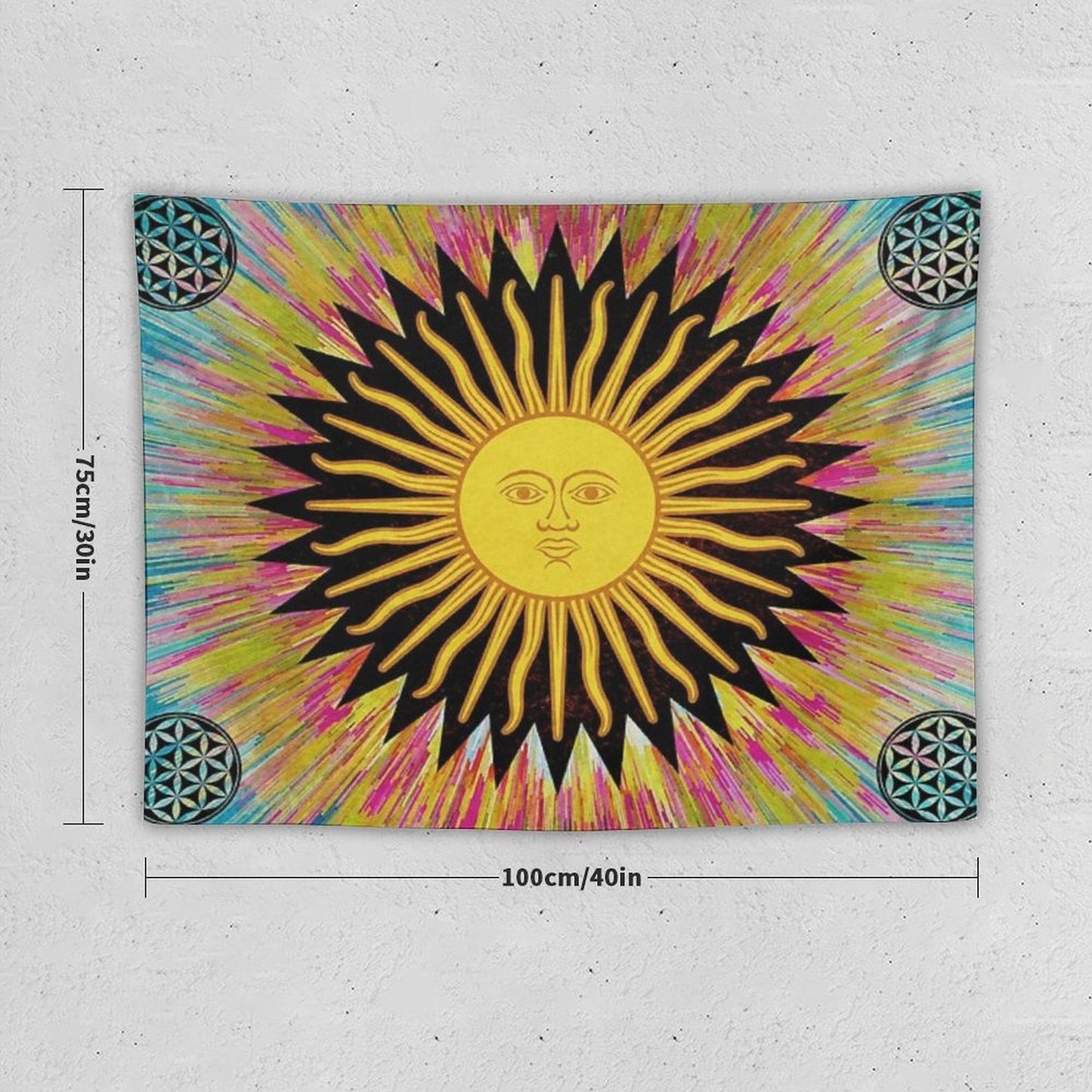Psychedelic Sun Tapestry